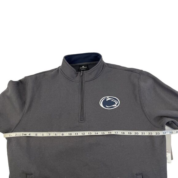 New Mens Colosseum Penn State 1/4 Zip Pullover Sweatshirt Sz L NWT Gray - Picture 7 of 9
